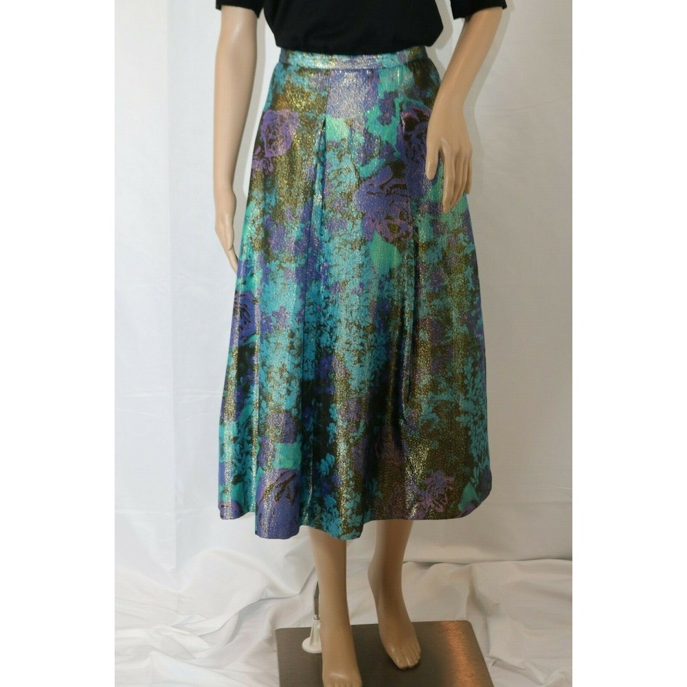 NWT Anthropologie Tracy Reese Midnight Garden Inverted Pleated Skirt, Size 8